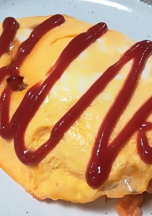 レンジだけで！簡単時短オムライス♪-レシピのメイン写真