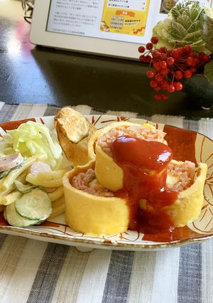 チーズオムロールライス-レシピのメイン写真