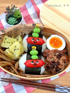 節分弁当♩小鬼ウィンナー☆簡単♩おにぎり-レシピのメイン写真