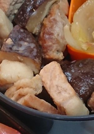柚子風味の✨豚肩ロースと椎茸の煮込み-レシピのメイン写真