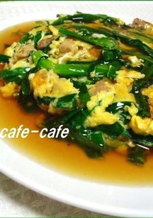 天津飯風~豚にら玉のあんかけ-レシピのメイン写真