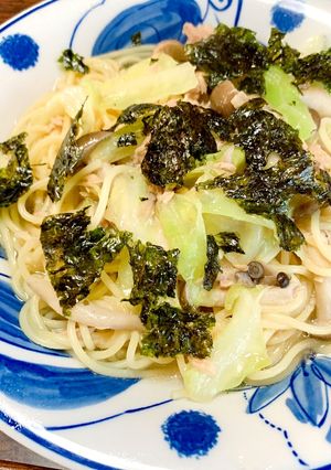 キャベツとツナの和風スープパスタ-レシピのメイン写真