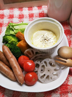 温野菜サラダ♪をHOTチーズマヨソースで-レシピのメイン写真
