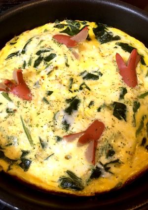朝食に☆ほうれん草とウインナーのキッシュ-レシピのメイン写真