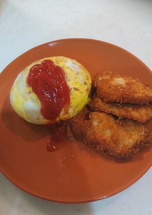 レンジで簡単オムライス-レシピのメイン写真