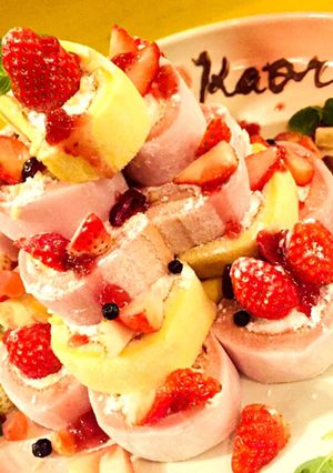 イチゴのロールケーキタワー-レシピのメイン写真