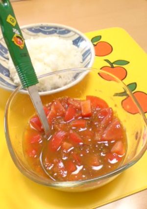 ++朝食にも○簡単トマト玉子ご飯++-レシピのメイン写真