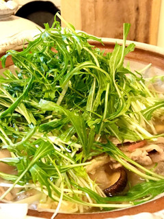 サッパリ!豚水菜紅生姜大根干し椎茸鍋-レシピのメイン写真