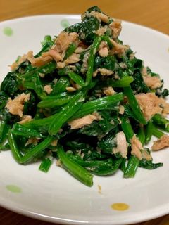 ほうれん草とツナの胡麻和え-レシピのメイン写真