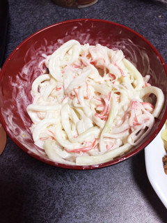 大根(でできた)パスタ(の)サラダ-レシピのメイン写真