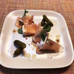 รูปของ 生ハムとカマンベールチーズで簡単おつまみ