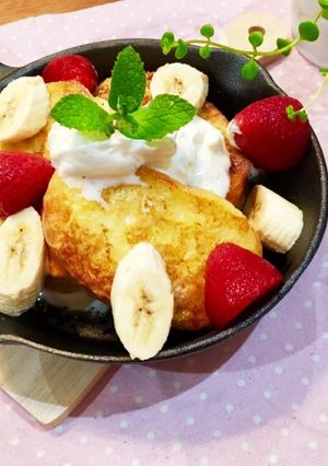 おうちカフェ♡ふわふわフレンチトースト-レシピのメイン写真