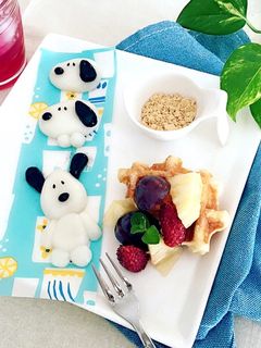 かわいいすぎる!スヌーピー白玉の作り方-レシピのメイン写真