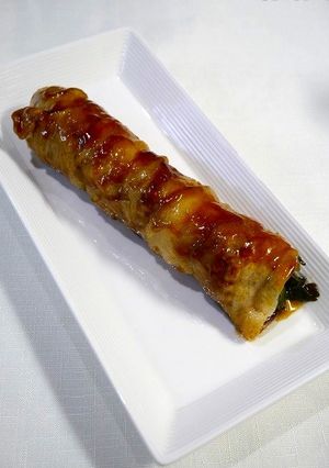 糖質制限！春菊の肉巻き一本-レシピのメイン写真