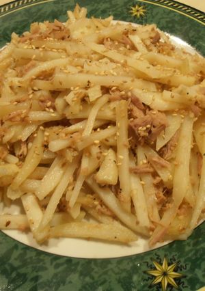 千切りじゃがいもとツナの炒め物-レシピのメイン写真