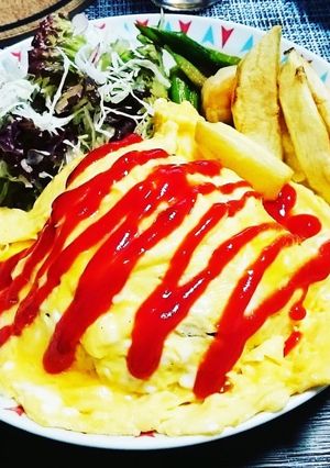 カゴメトマトケチャップで簡単オムライス-レシピのメイン写真