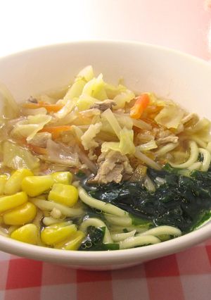 みそラーメン(煮干しと鰹節)　給食-レシピのメイン写真