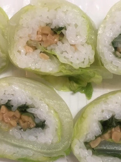 白菜の葉で作る納豆巻き-レシピのメイン写真