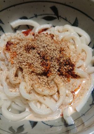 レンチンだけで担々うどん的なもの-レシピのメイン写真