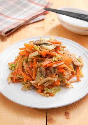 生姜たっぷりでクセになる野菜の味噌炒め-レシピのメイン写真