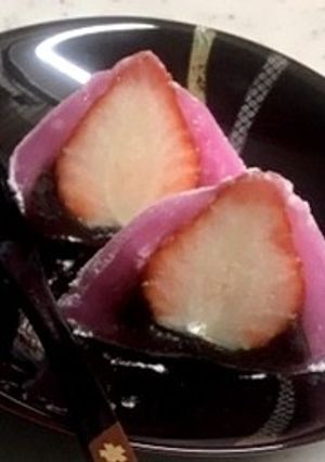 乙女ピンクないちご大福-レシピのメイン写真
