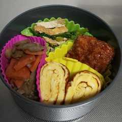 รูปของ 卵一個で厚焼き玉子 簡単 お弁当に