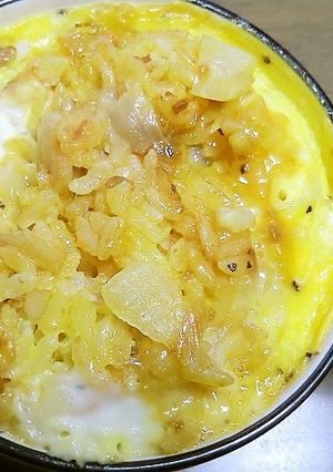 トースターで鶏そぼろ入りお手軽オムライス-レシピのメイン写真