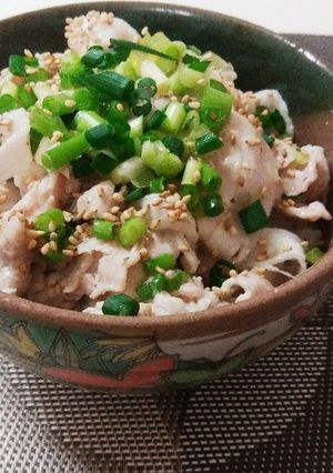 豚しゃぶネギ塩丼-レシピのメイン写真