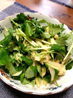 混ぜるだけ!三つ葉とやわらぎの和え物-レシピのメイン写真