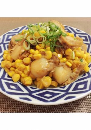とうもろこしとホタテのみそバター炒め♡-レシピのメイン写真