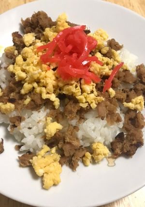簡単！お弁当にも！ツナそぼろ丼-レシピのメイン写真