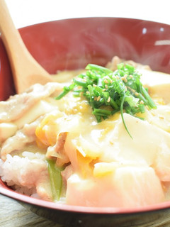 ~まろやか味~豚バラ肉の豆乳あんかけ丼!-レシピのメイン写真