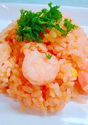 炊飯器で簡単！小エビのケチャップピラフ-レシピのメイン写真