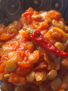手作りトマトソースとレンズ豆の前菜♪-レシピのメイン写真