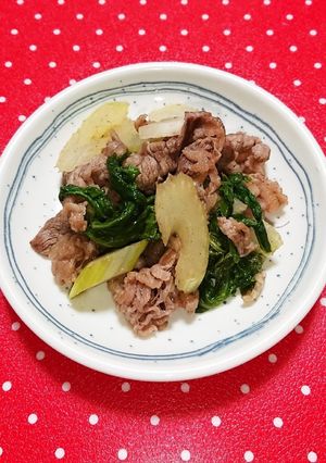 簡単シンプル♪牛肉とセロリの醤油炒め-レシピのメイン写真
