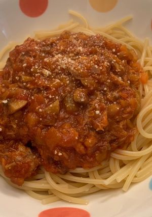 味付け不要♡鯖味噌煮缶トマトパスタ-レシピのメイン写真