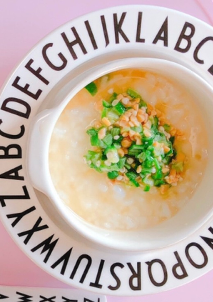 離乳食 中期〜 おくら納豆がゆ-レシピのメイン写真