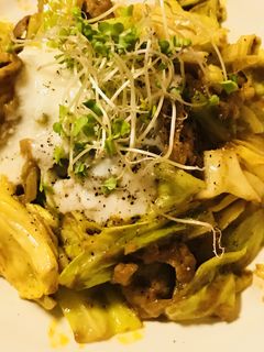 豚肉&キャベツのカレー炒めヨーグルトかけ-レシピのメイン写真