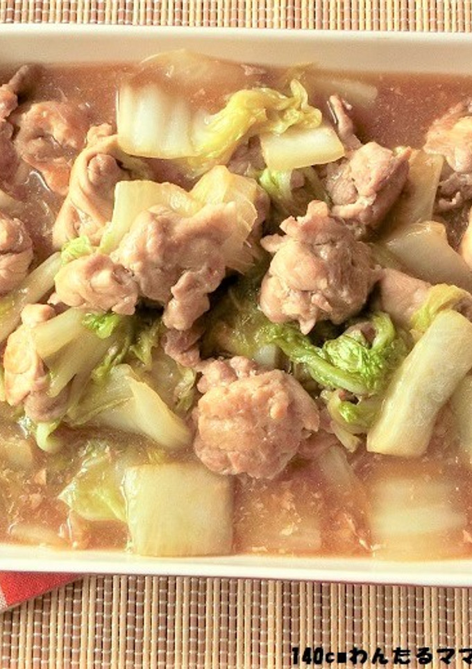 簡単★豚こまと白菜のオイスターソース煮-レシピのメイン写真