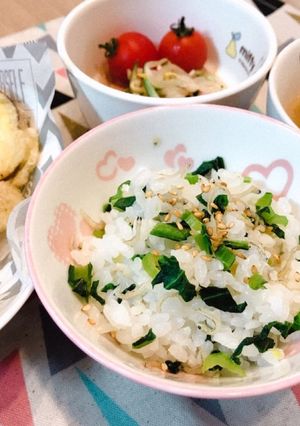 めんつゆで！小松菜とジャコの混ぜ込み飯-レシピのメイン写真