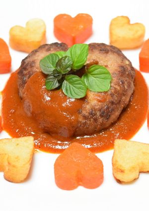【バレンタイン】ハートハンバーグ-レシピのメイン写真