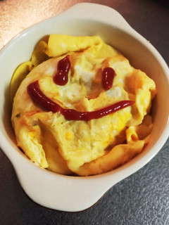野菜嫌いさんへ☆開いてカラフルオムライス-レシピのメイン写真