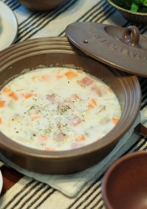 レンジで簡単！クラムチャウダー風スープ-レシピのメイン写真