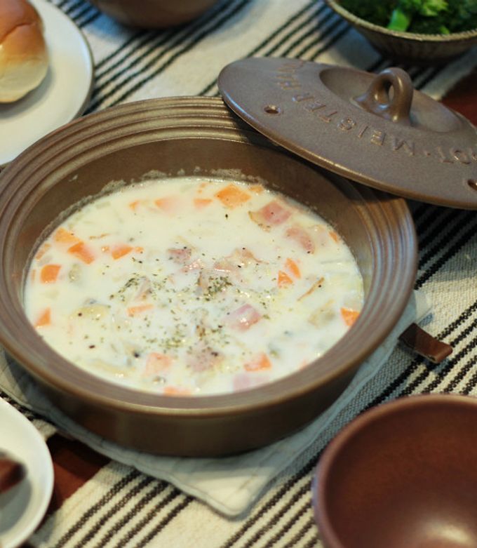 レンジで簡単！クラムチャウダー風スープ by アンジェ公式キッチン