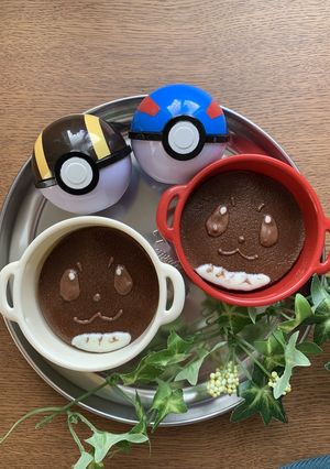 キャラスイーツ ポケモンチョコプリン-レシピのメイン写真