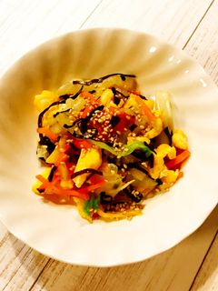 白菜と玉子の塩昆布あえ-レシピのメイン写真