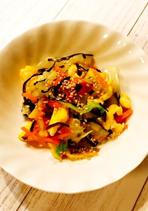 白菜と玉子の塩昆布あえ-レシピのメイン写真