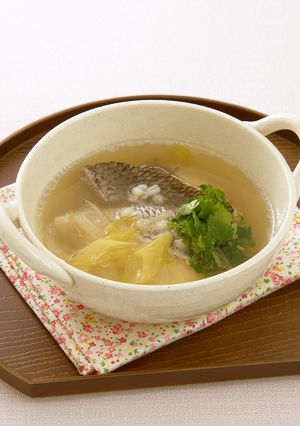 もち麦と鯛のしょうがスープ-レシピのメイン写真