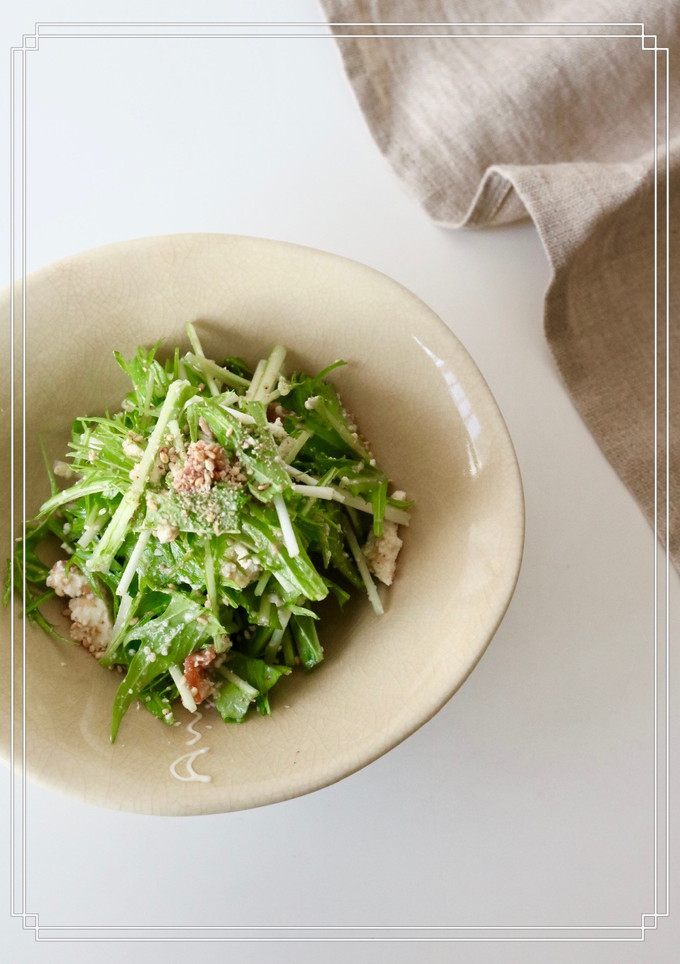 水菜と豆腐の梅和風サラダ-レシピのメイン写真