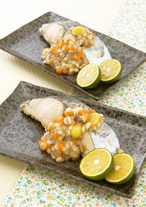 さわらのもち麦あんかけ すだち添え-レシピのメイン写真